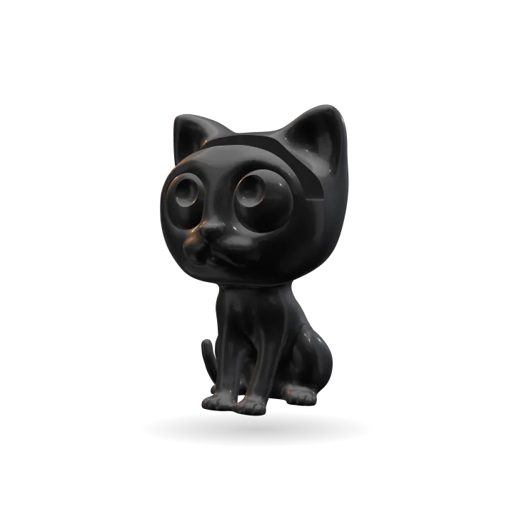 Cat Eyeglass holder, Matte Black