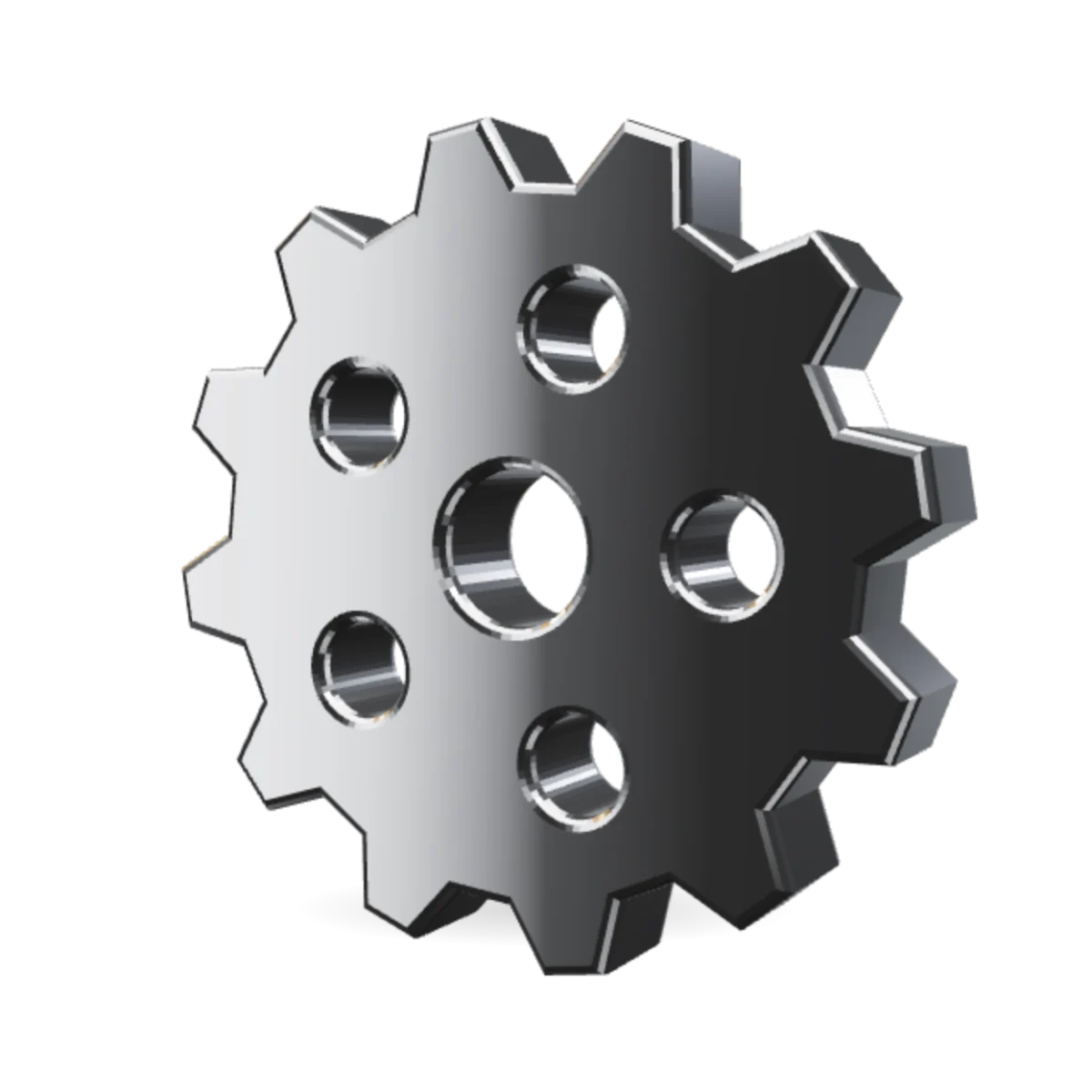 Gear Spinner in Silk Silver