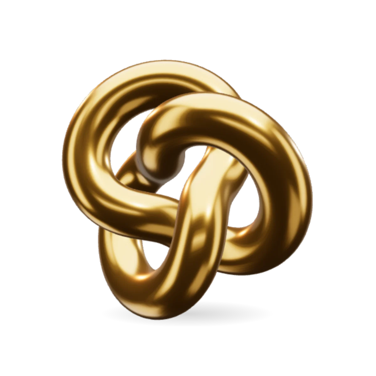 Infinity Knot in Silk Gold