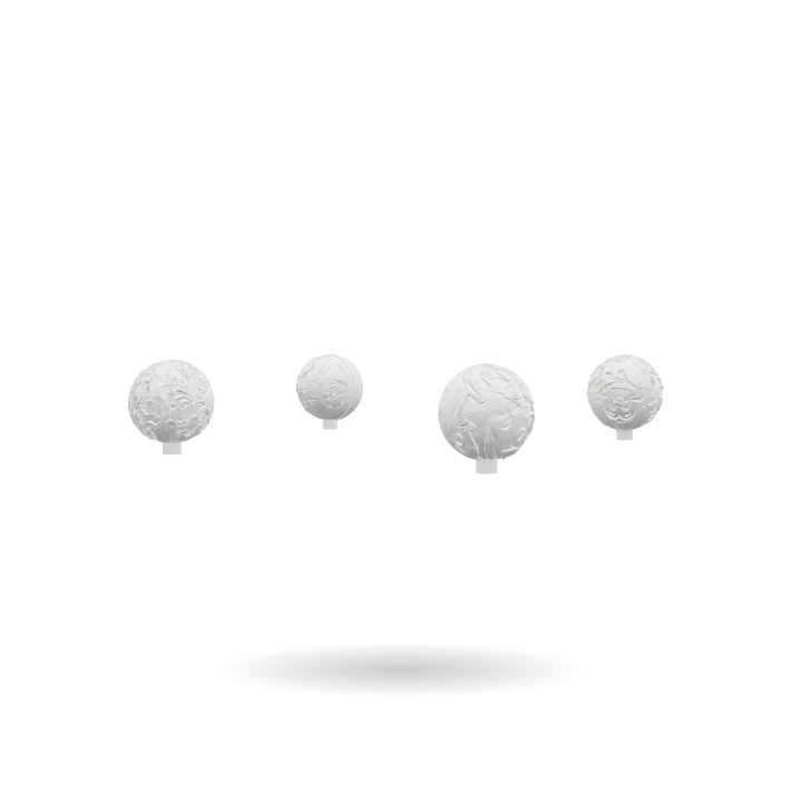 lithophene decor lights, Matte White