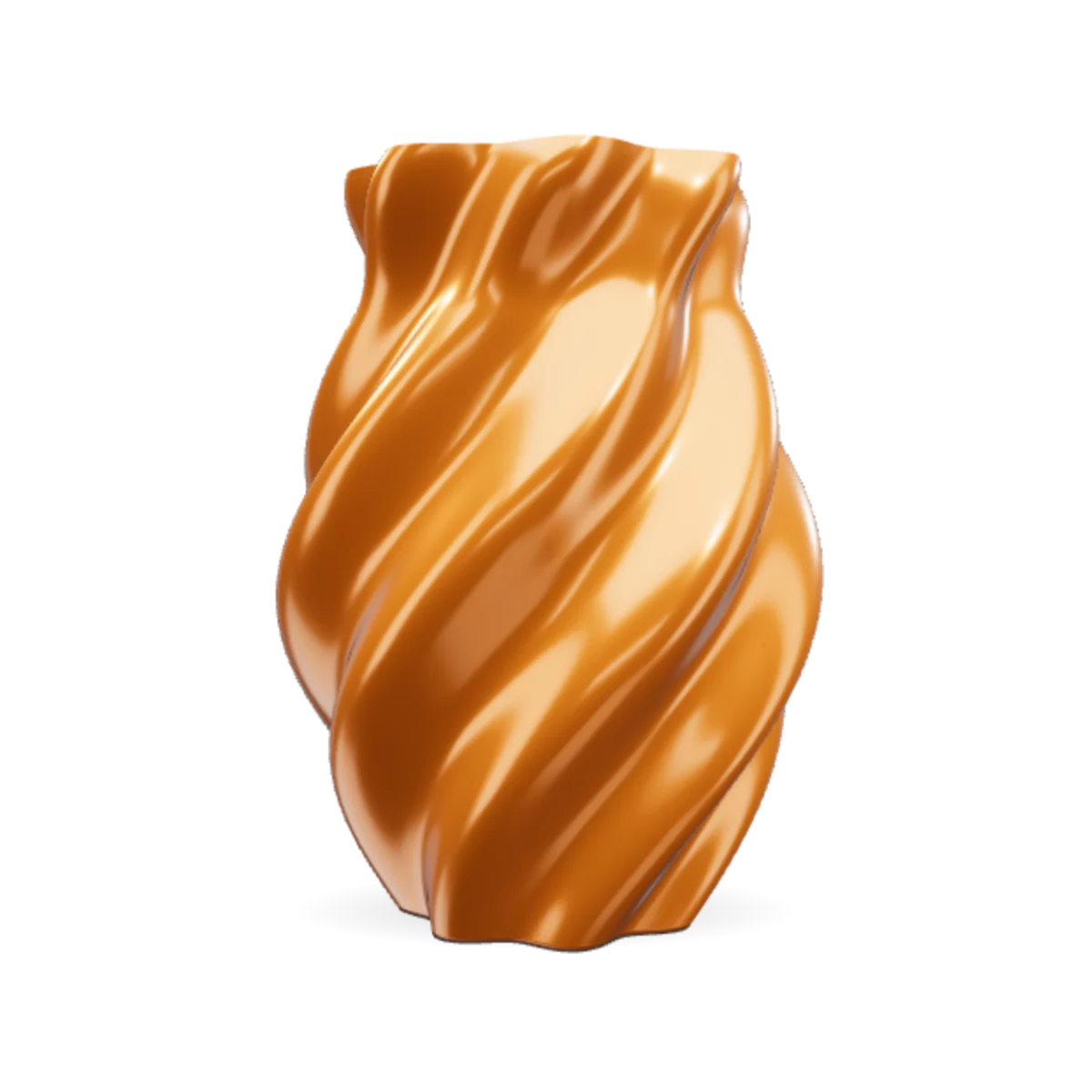 Vortex Vase in Molten Amber